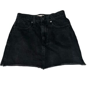 Madewell Black Mini Denim Skirt Size 26